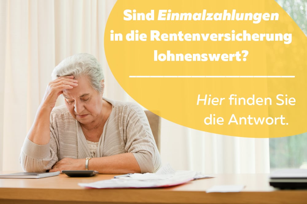 Einmalzahlung Private Rentenversicherung