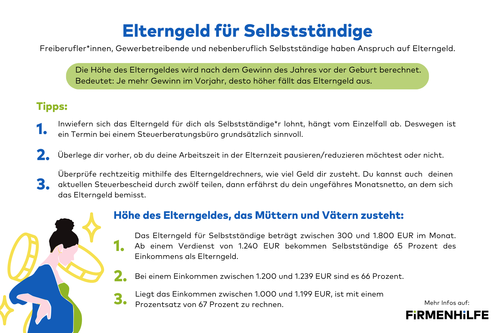 Wie Wird Minijob Auf Elterngeld Angerechnet Beispiele, wie Selbstständige das Elterngeld in ihren Alltag integriert