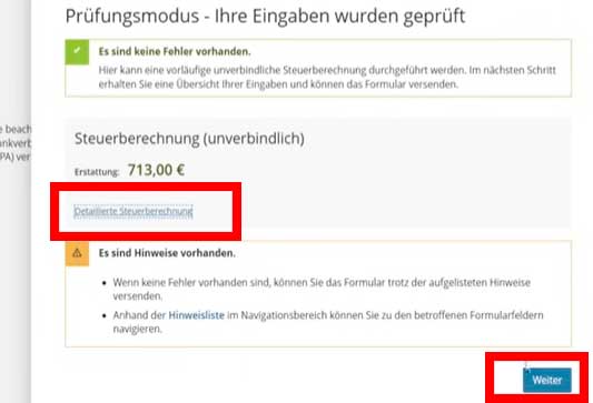 Absenden und auf den Bescheid warten steuererklarung