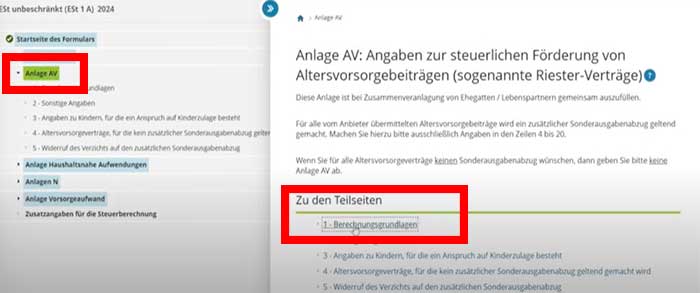 anlage av steuererklarung